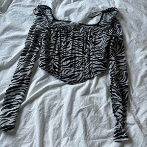 Princess Polly zebra corset top